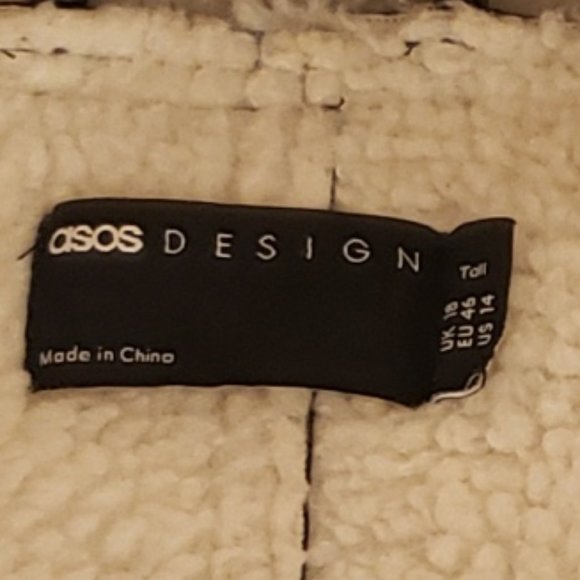 ASOS Shearling Parka (14 Tall) - Picture 3 of 6